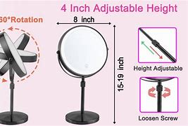 Image result for Adjustable Height Makeup Mirror