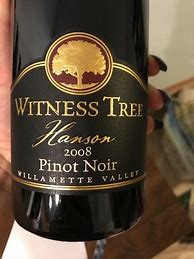 Image result for Witness Tree Pinot Noir Hanson