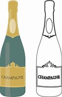 Image result for Champagne Bottle with Bow Outline