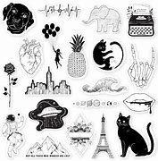 Image result for Small Black and White Stickers
