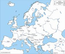 Image result for Blank Map of Europe with Major Cities
