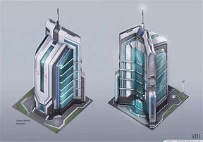 Image result for Futuristic Building Concept Art