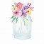 Image result for Mason Jar with Flowers Clip Art