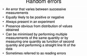 Image result for Random Error Definition
