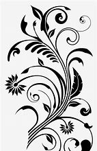 Image result for Wall Art Flowers Black White Outline