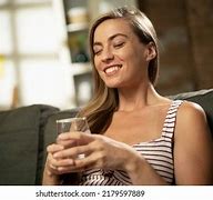 Image result for Sad Girl Holding Glass Water