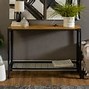 Image result for Rustic Wood Metal Console Table