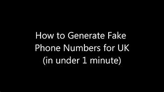 Image result for UK Phone Number Generator