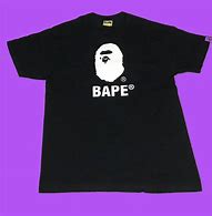 Image result for BAPE T-Shirt Black and White