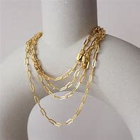 Image result for Paper Clip Gold Necklaces for Women