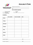 Image result for Work Availability Form Template