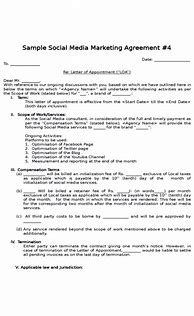 Image result for Social Media Presence Contract Template