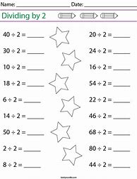 Image result for Division by Two Worksheets KS1