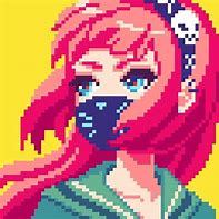 Image result for 8-Bit Anime Girl