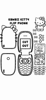 Image result for Hello Kitty Decorated Flip Phone