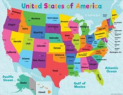 Image result for Colorful Us Map