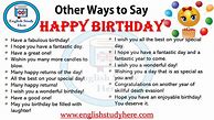 Image result for 10 Ways to Say Happy Birthday