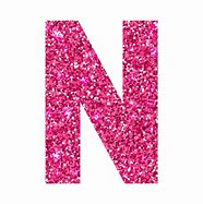 Image result for Pink Glitter Letter N