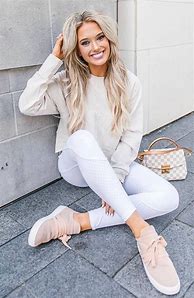 Image result for White Leggings Outfit