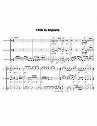Image result for Sheet Music with 16th Triplets
