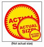 Image result for Actual Size Sticker