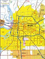 Image result for Printable Map of Memphis TN