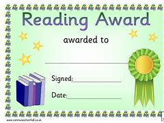 Image result for Reading Award Certificate Template