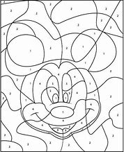 Image result for Mickey Mouse Sticker by Number