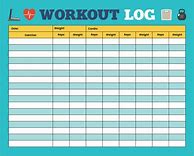 Image result for Free Printable Workout Schedule
