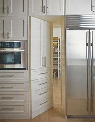 Image result for Hidden Pantry Door in Kitchen Cabinets