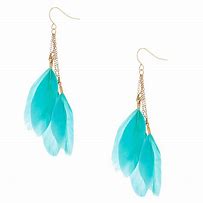 Image result for Feather Drop Earrings