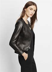 Image result for Women's Black Leather Jacket