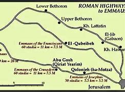 Image result for Emmaus Jerusalem Map