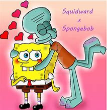 Image result for Spongebob X Squidward Kiss Yandere