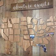 Image result for Travel Memories Map Wooden