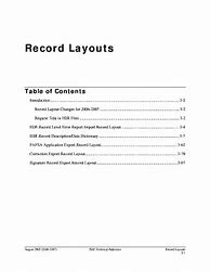 Image result for Record Layout