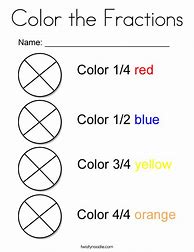 Image result for Decimal Fraction Color Worksheet