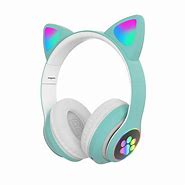 Image result for Orange Cat Ear Headphones