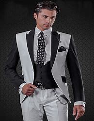 Image result for Black and White Wedding Tuxedo