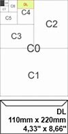 Image result for DL Envelope Size in Inches