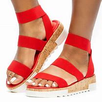 Image result for Platform Sandals Bandi Tan