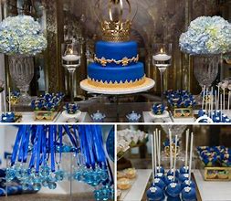 Image result for Royal Blue and Gold Baby Shower