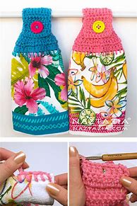 Image result for Free Crochet Dish Towel Holder
