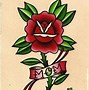 Image result for Trad Rose Tattoo Stencil