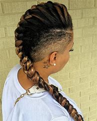 Image result for Half Braided Mohawk Hairstyles