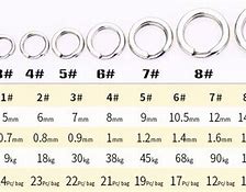 Image result for Oval Split Ring Size Chart