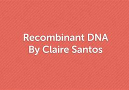 Image result for Recombinant DNA Plasmid for Slae