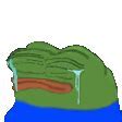 Image result for Pepe Crying Too Based Emoji