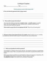 Image result for Kids Lab Report Template