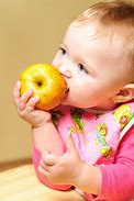 Image result for Baby Girl Eating Apple